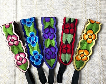 Mexican headband, Artesania mexicana, Embroidered headbands, Boho style headband, Deadema bordada