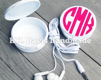 Monogrammed Earbud Case (Earbuds included!)