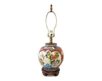 Frederick Cooper Japanese Porcelain Lamp Hollywood Regency Asian Imari