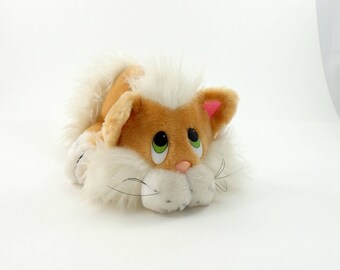 Vintage 80s Applause Plush Cat Plushie, Cat Plush Toy, Cat Stuffed Animal, Cat Gifts For Girls Crazy Cat Lady Gift Kitten Plush, Kitten Gift