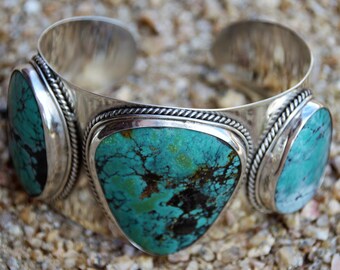 Turquoise, Cuff, Sterling Silver, Bracelet, Sundance Style, Native American
