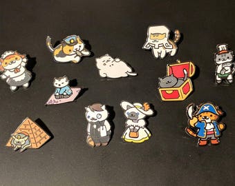 Tubbs and Friends - Neko Atsume Enamel Pins