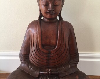 Hand-carved Wooden Buddha Statue