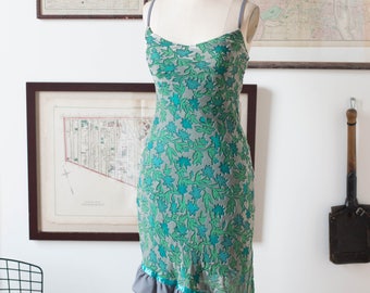 90's Floral Velvet Burnout Betsey Johnson New York