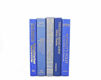 BLUE VIOLET Decorative Books, Wedding Centerpiece, Pastel Old Book Set, Home Decor, Decorating by color, Book stack, Photo Props