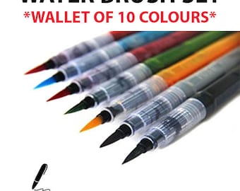 10 acquerello colorato pennello penna per acqua colore calligrafia pittura disegno arte ricaricabili