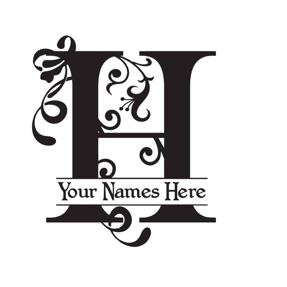 Download Flourish Split Monograms - FREE SHIPPING ON ALL ORDERS - MAKE IT PERSONAL WITH OUR VINYL LETTERS ...