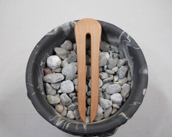 2 prong madrone wood hair fork