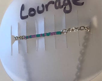 Courage Morse Code Bracelet