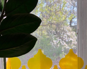 Yellow Moroccan Window Privacy Cover