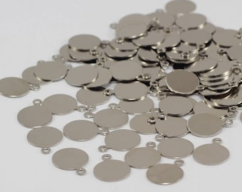 250 PCS Silver Brass, 20x19mm, Round Disc, Coins, Stamping Blanks AYK22