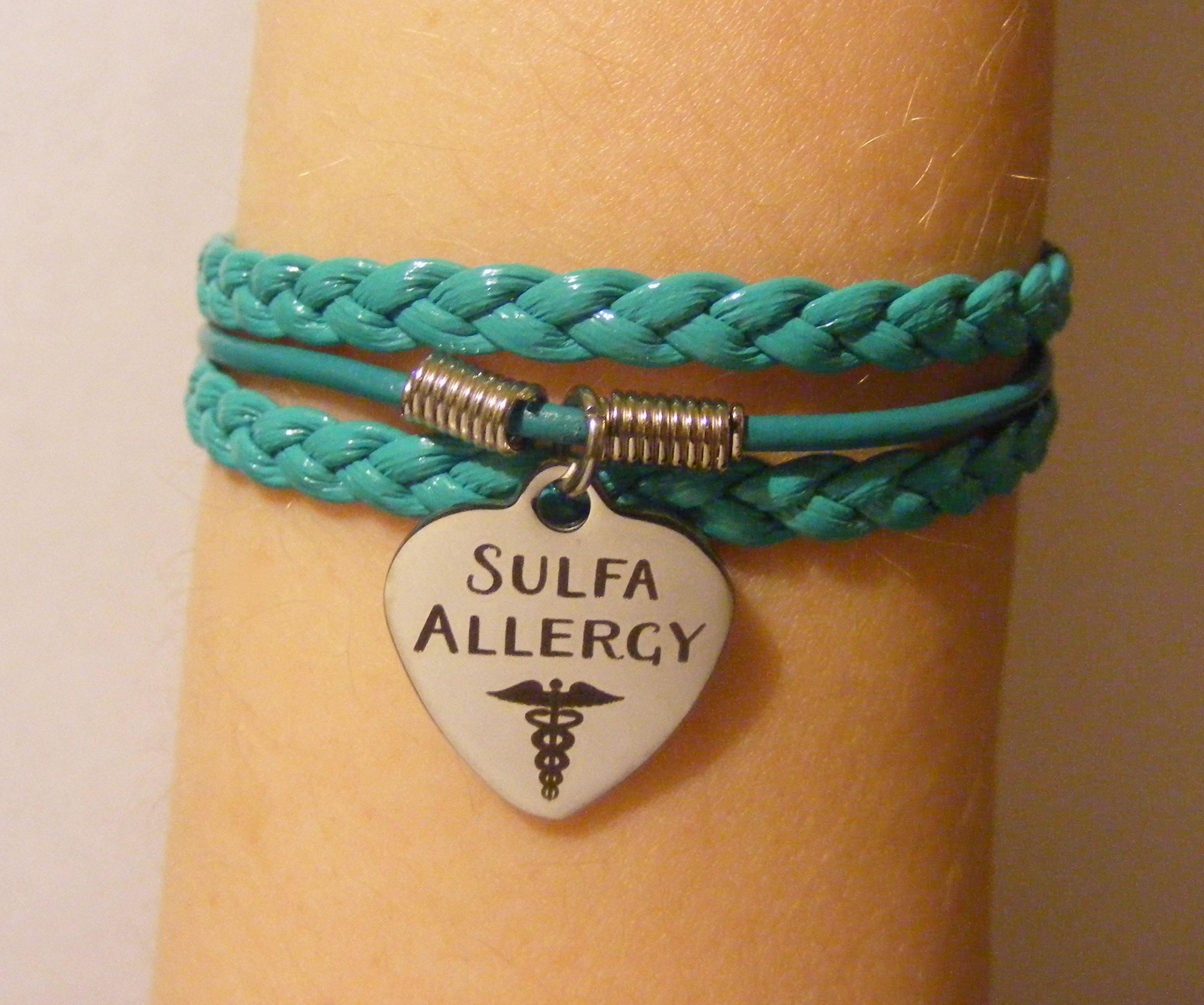 Sulfa allergy bracelet sulfa allergy jewelry allergy