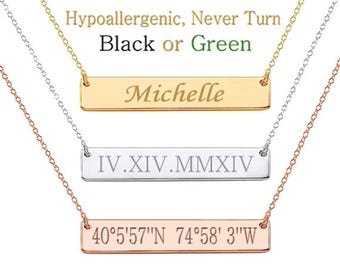 Custom Coordinates Necklace Coordinate Necklace Inspirational Necklace Latitude Longitude Coordinate Jewelry Personalized Bridesmaid Gift