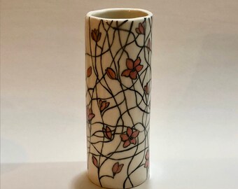 Pink Cherry Blossoms Vase