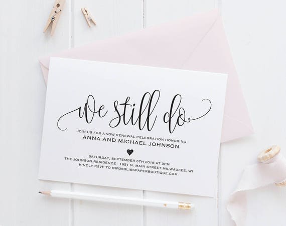 We Still Do Vow Renewal Invitations 8