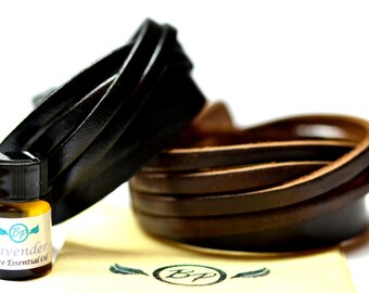 Braided Leather Essential Oil Bracelet - With Choice of Essential Oil