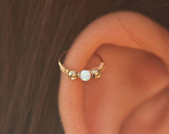 Ear Piercing,gold ear piercing,ear piercing 24g,thin ear piercing,ear piercing hoop,small ear piercing,opal ear piercing,ear piercings