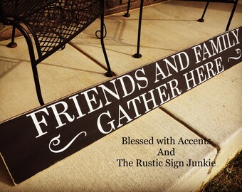Gather wood sign, gather Sign, gather, wood gather Sign, Rustic gather Sign, gather here sign, dining room decor, wood dining room sign