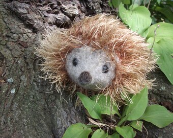 Hedgehog plush toy, hedgehog toy, hand knit and felted hedgehog stuffed animal, woodland nursery decor, hedgie plush toy, made to order