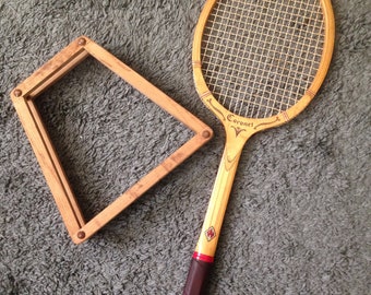 Vintage wood Davis TAD tennis racquet w/ wooden press