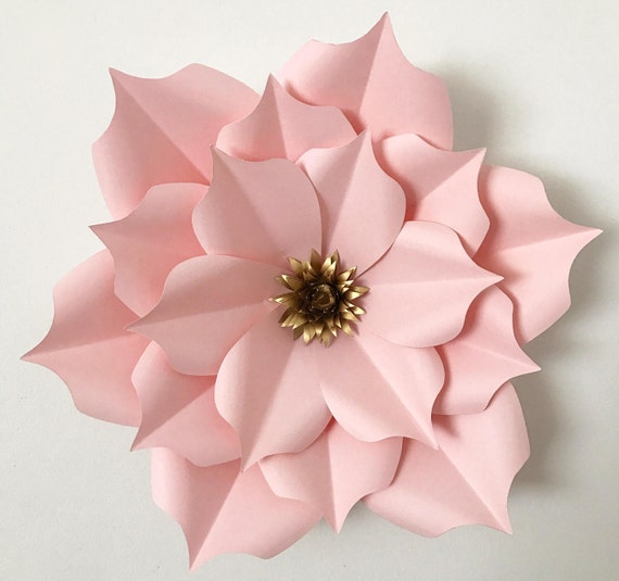 pdf petal 5 paper flower template digital version original