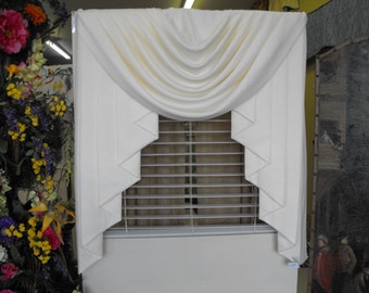 Sale Swag and jabots window curtains any solid color
