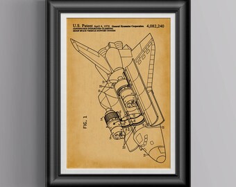 Boy Space Room Decor * NASA Outer Space Rocket Ship * Outer Space Ship * Outer Space Nursery * Spaceship Decor Unique Wall Art Prints PP6052