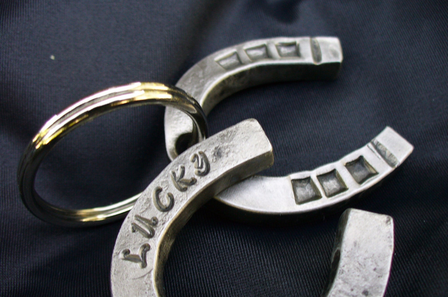 HORSESHOE KEYCHAIN ( Hand by a Blacksmith ) Personalized Option