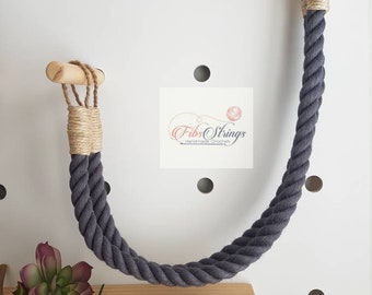 Handmade Jute Rope Curtain Tie Backs | Single (1) or a Pair (2) | Window Furnishings