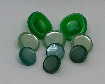 Vintage Green Iridescent Shank Style buttons