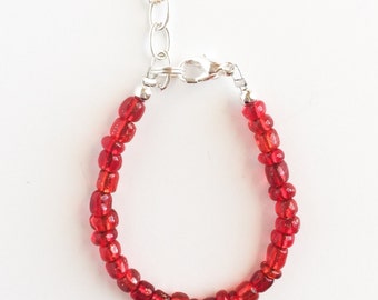 Ruby Red Stacking Bracelet