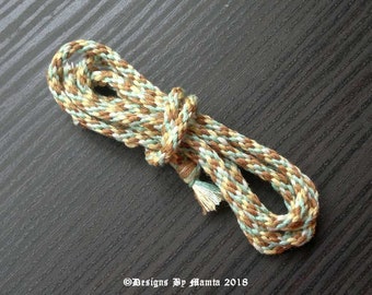 Cool Caribbean Braided Cord, Handmade Cording, Pastel Cording, Mint Cord, Twisted Fiber Twine, Cord For Jewelry Making, Gift Wrapping String