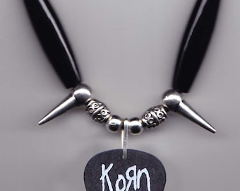 Korn Munky Black Guitar Pick Necklace - 2005 See You on the Other Side Tour