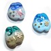 Spring Fling Sale Handmade Glass Lampwork Beads, Three Seascape Focals