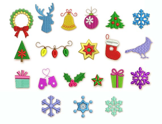 20 christmas mini designs set new year decor m26