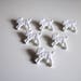 20mm White Lamb Shaped buttons, sewing, knitting, crochet, 6 pieces or 10 pieces, baby button, plastic button, novelty button