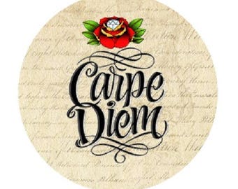 pretty cabochon "carpe diem", 25mm