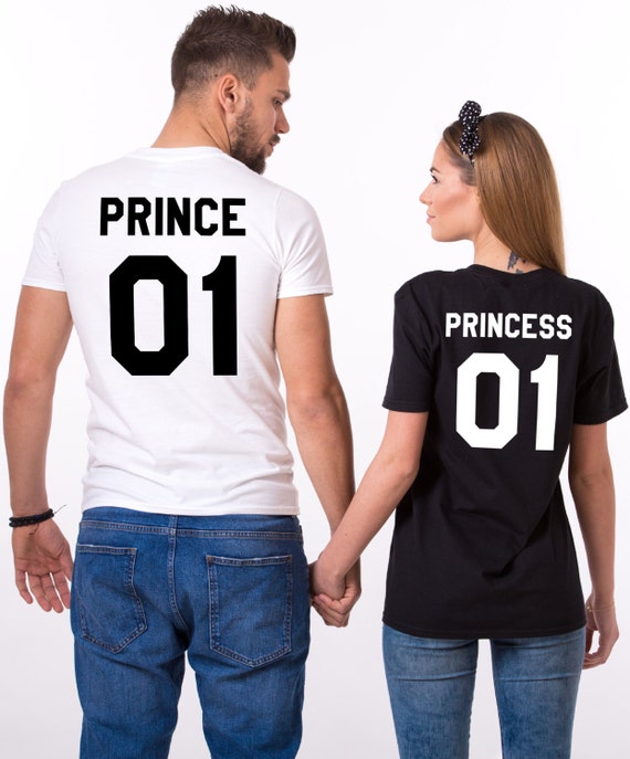 Prince princess 01 Couples T-shirt Set Prince princess