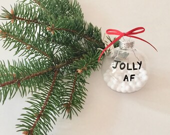jolly af funny ornament christmas tree ornament funny christmas ornament hand painted ornaments - Funny Christmas Tree Ornaments jolly af funny ornament christmas tree ornament funny christmas ornament hand painted ornaments - Funny Christmas Tree Ornaments