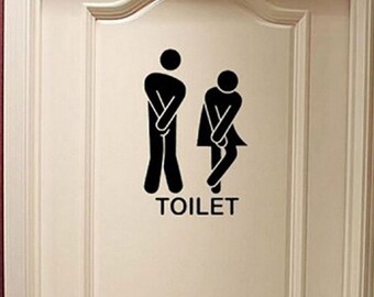 Man/women toilet wall stickers vinyl Decals Decoration sign art