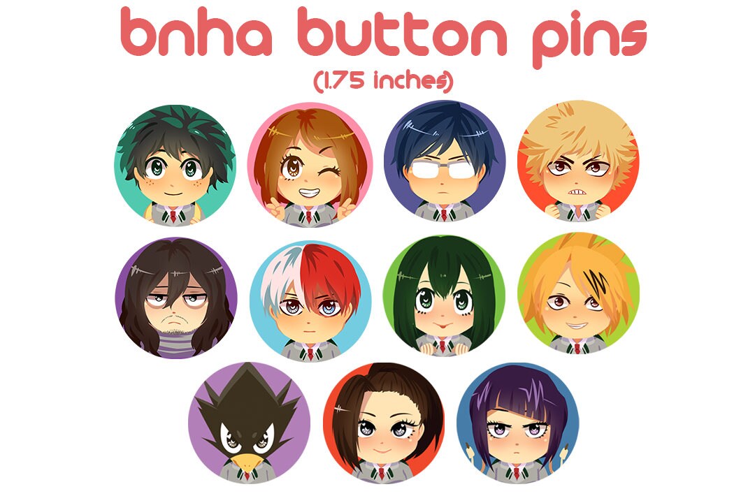 Boku No Hero Academia Button Pins