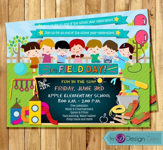 school field day invitation end of year party chalkboard school field day flyer template