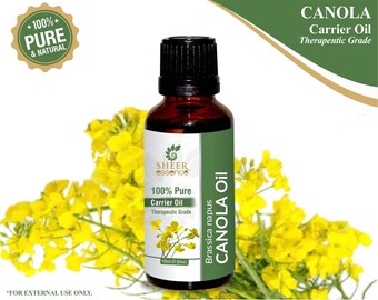 100% Pure Natural Canola Carrier Oil - Sheer Essence - Therapeutic Grade Canola Oil 5ml To 500ml Free Shipping Worldwide