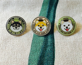 SHIBA INU -Three Color- Hard Enamel Pins