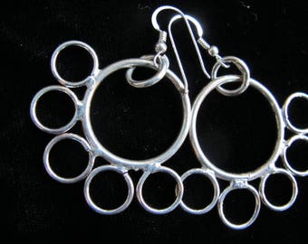 pair sterling hoop earrings