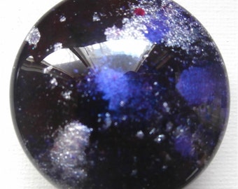 Custom one of a Kind Furniture and Cabinet Knobs- Black, purple and silver