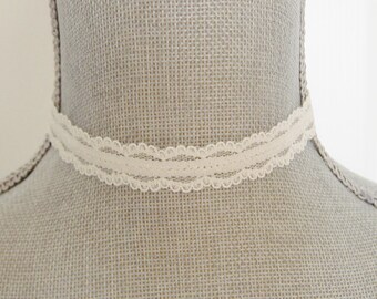 Ivory Lace Choker Necklace, Vintage Lace Choker Necklace, Choker Necklace, Bride's Choker,Wedding Necklace, Hipster, Victorian,Gift for Teen
