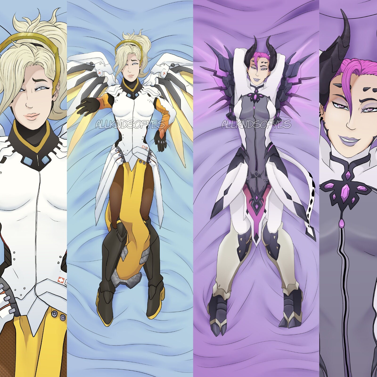 Overwatch Mercy Imp Dakimakura / Waifu Body Pillow 150 x