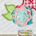 Frayed Flower Add-On Applique Design (does not include applique initial or embroidery font)