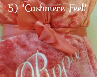 Blanket Monogram, monogramm blanket, blanket Cashmerelike, Dorm blanket Baby blanket, Sorority throw, wedding party, *CASHMERE FEEL*
